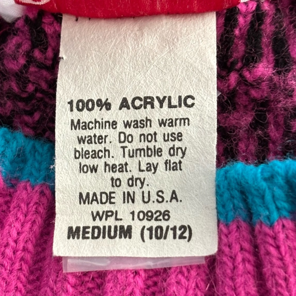 Vintage Kids Sweater. Adorable Scottie Dog Design. Bright & Colorful Size 10/12 - Picture 4 of 5